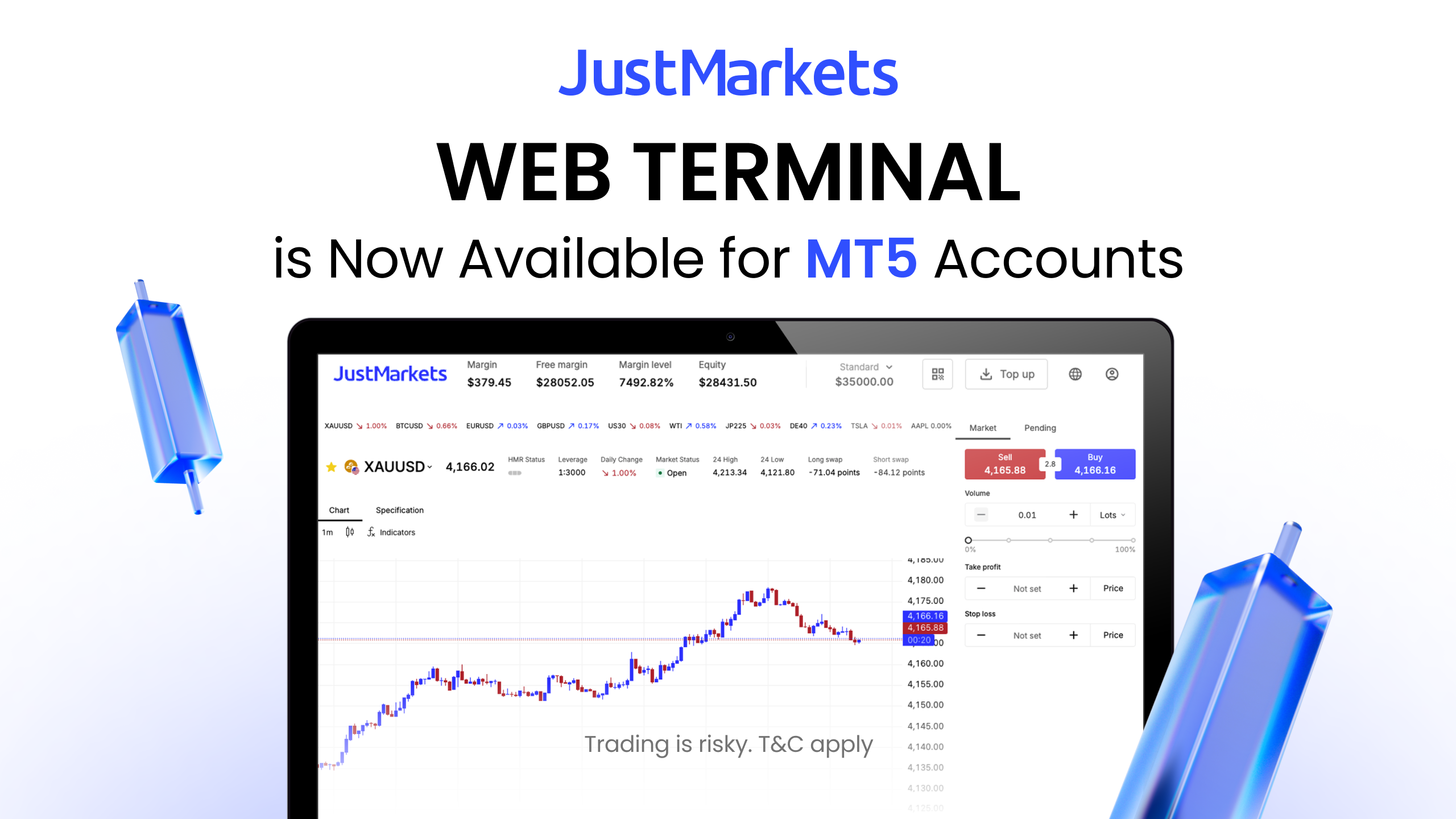 𝗝𝘂𝘀𝘁𝗠𝗮𝗿𝗸𝗲𝘁𝘀 𝗟𝗮𝘂𝗻𝗰𝗵𝗲𝘀 𝗕𝗿𝗼𝘄𝘀𝗲𝗿-𝗕𝗮𝘀𝗲𝗱 𝗪𝗲𝗯 𝗧𝗲𝗿𝗺𝗶𝗻𝗮𝗹 𝗳𝗼𝗿 𝗠𝗧𝟱 𝗧𝗿𝗮𝗱𝗶𝗻𝗴